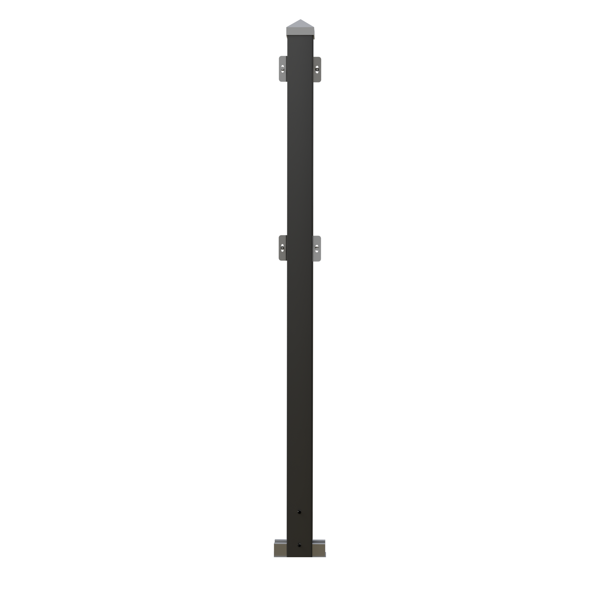 Mittelpfosten Stahl verzinkt schwarz vertikal 4mm 